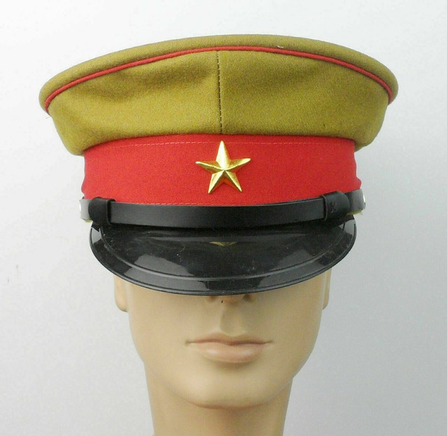 Size M WWII WW2 Japanese Army Officer Visor Military Hat And Soldiers