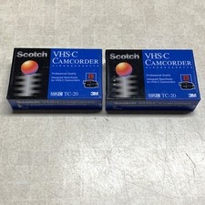 Scotch VHS-C TC-20 Lot Of 2 Tapes Camcorder Cassettes Vintage Sealed