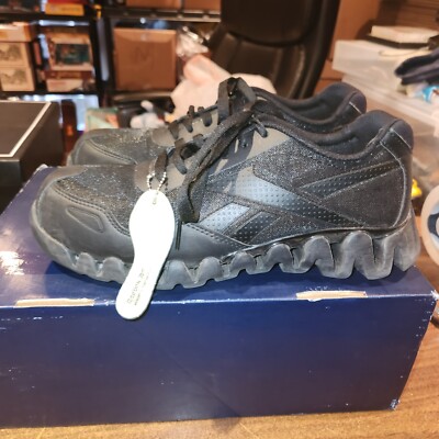 Reebok Womens Zig Pulse Black Safety Shoes Size 10 M Worn once, box has ware