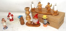 Engel Weihnachtsmann Kerzenleuchter Figur Erzgebirge Weihnachtsdekoration DDR