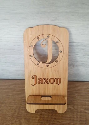HANDMADE PERSONALISED Phone holder/Stand with charging access