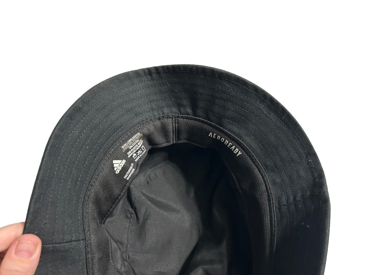 ADIDAS AEROREADY Bucket Sun Hat Cap Black White Thin Stripe  display picture 2