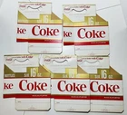 5 Vintage Coke Coca-Cola 6 Pack Bottle 16oz  Cardboard Carrier Unused