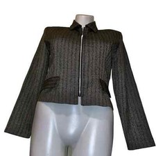 Inclinations Vintage Zip Up Blazer Jacket Made In USA, Size Large