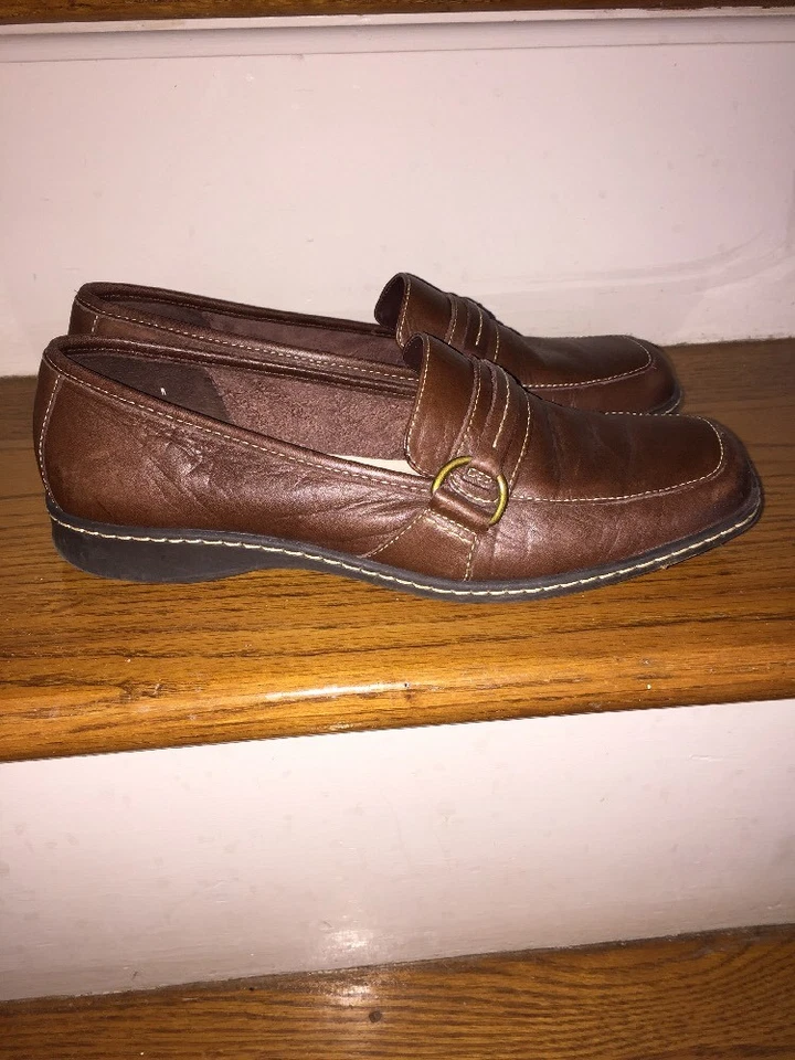 NICOLE CUERO GENUINO Mocasines CASUAL PLANO MULA Mary Janes Zapatos MUJER TALLA 8 Foto 3 de 4