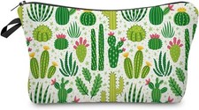Cactus Cosmetic Bag Cute Small Makeup Travel Toiletry Zipper Pouch Girls...