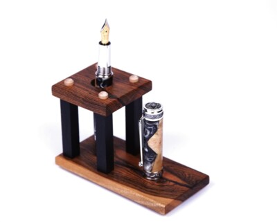 Lanier Pens - Bocote and Ebony Upright Stand - 1 Pen