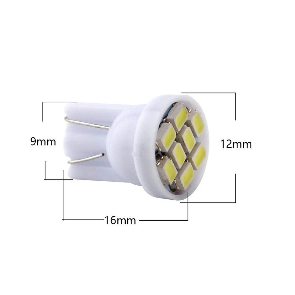 100Pcs DC AC 6V 6.3V T10 W5W 2825 158 192 168 194 Pinball LED Wedge Light bulbs - Image 2 of 4