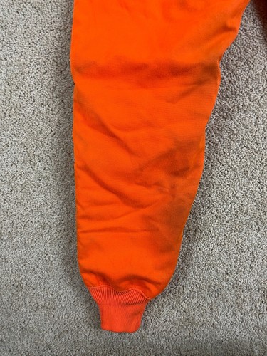 Vintage Woolrich Hunting Pants Mens 33x29 Regular Fit Tapered Leg Pockets Orange - Picture 7 of 14