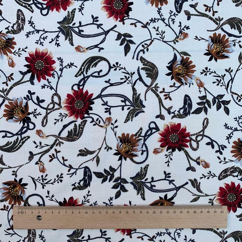 Floral Paisley Aztec Tropical 100% Viscose Challis Soft Draping Dress Fabric - Picture 31 of 91
