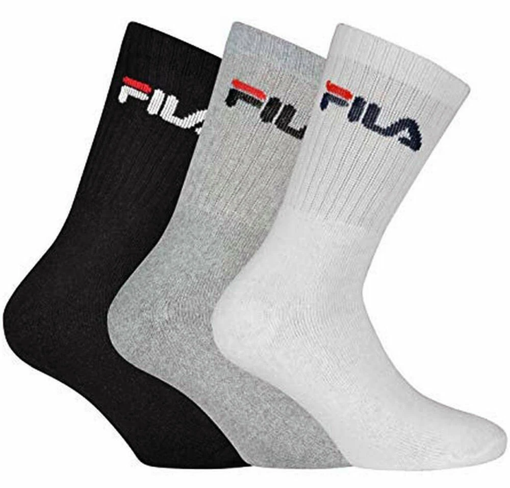 3 Paare Socken Herren Fila Tennis Kurz Aus Schwamm Baumwolle mit Logo Art.  F9505 | eBay