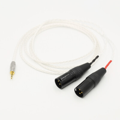 7N OCC Versilbert 8 Cores 2.5mm Balanced bis Dual 3-Pin XLR Männlich Audio Kabel