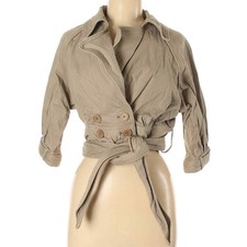 Euc! Catherine Malandrino Y2k Lightly Used Chic Tan Trench Jacket W/ Tie Waist