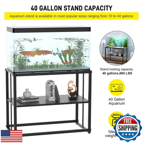 Likeem Fish Tank Stand Metal Aquarium Stand 40 Gallon Aquarium Turtle Tank 36 - Picture 4 of 5
