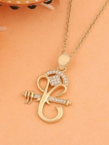 Authentic 1.20 Ct Round Cut Simulated Diamond Lord Ganesh Pendant 14k Yellow Gold Plated