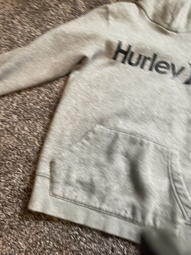 Hurley Sweatshirt Hoodie Boys Youth Medium Long Sleeve Graphic Logo Pocket Gray - Picture 14 of 15