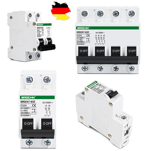 Leitungsschutzschalter DC 1000V 10A 125A Sicherungsautomat Solar Circuit Breaker