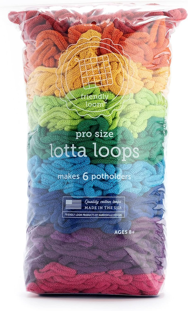 Weaving Loom Friendly Loom Pro-Sized Potholder Loops – Holiday Themed ...