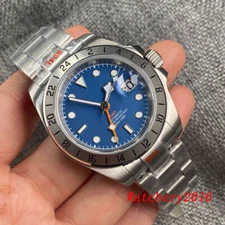 Tandorio 40MM 200m Waterproof Blue Dial Luminous NH34 Automatic GMT Mens Watch