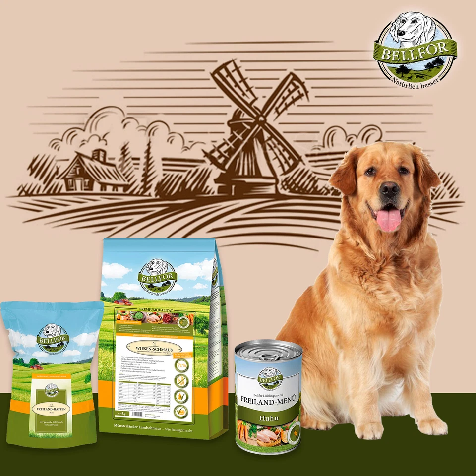 Bellfor Hundefutter Trocken Nassfutter Dose Soft Hunde Snack Retriever Sparpaket - Bild 2 von 4