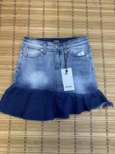 Hudson Girls Asymmetrical-Ruffle Denim Skirt 10 Ombre Blue