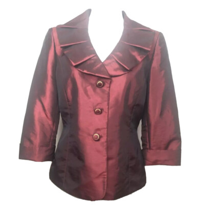 Alex Marie 10 Aubrey Jacket Cherry Mid Frost Elegant Classy Evening Wear $119