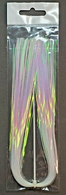PEARL Magnum Flashabou 1mm, 13-1/2'' long, Fly Tying, Lure, Jig, Tinsel, Flash