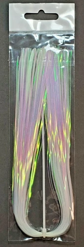 PEARL Magnum Flashabou 1mm, 13-1/2" long, Fly Tying, Lure, Jig, Tinsel, Flash
