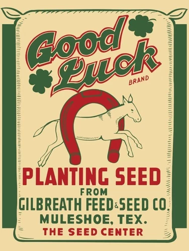 Good Luck Planting Seed of Muleshoe, Texas NEW METAL SIGN: 9x12" Free Shipping