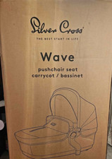 Silver Cross Wave Pushchair Seat Bassinet / Carrycot Midnight New - Free UK P&P