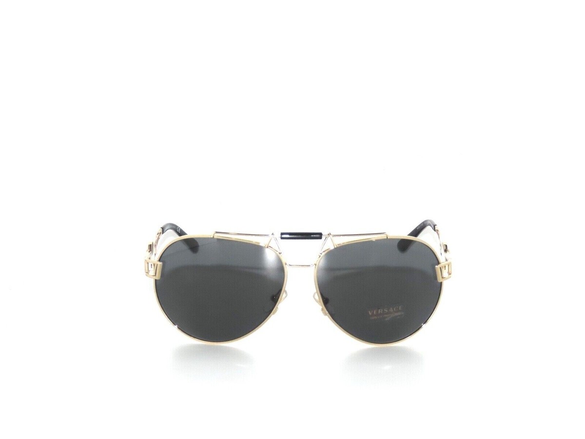 Versace MOD 2162‎ 1252/33 Gold Aviator Sunglasses Made in Italy Versace 2255 1002/03 Gold Plated Lens Sunglasses - US main image 3