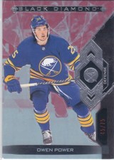 2022/23 BLACK DIAMOND..OWEN POWER..RED..ROOKIES../75..CARD # BDB-OP..SABRES