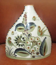 Vintage 1950s Ken Edwards Birds Green El Palomar Mexican Art Pottery XLarge Vase