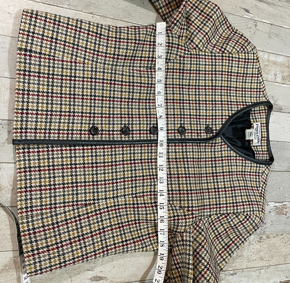 Pendleton Suit Jacket Blazer Houndstooth 100% Vir… - image 5