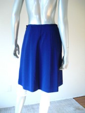 GIANNI PETITE SZ 6 Prussian Blue A-Frame Lined Made in USA Elegant Shorter Skirt