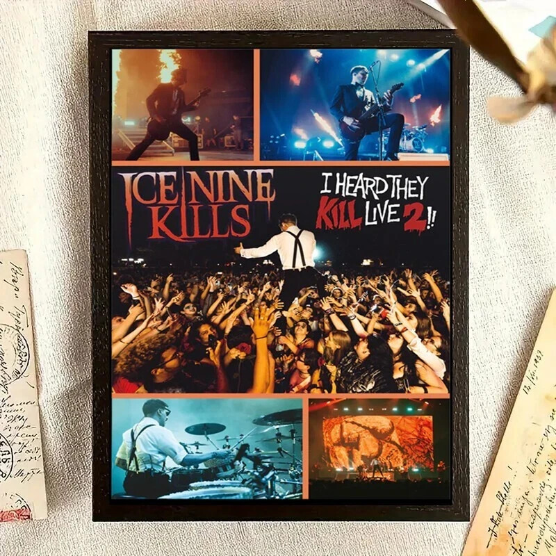 Ice Nine Kills Signed I Heard They Kill Live 2 Collectible Poster for Home Decor