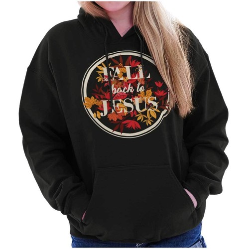 Autumn Leaves Season Foliage Fall For Jesus Womens Hooded Sweatshirts Hoodies