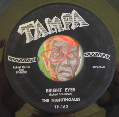 HEAR Nightingales 45 Bright Eyes / I Love Yo So TAMPA 162 pop doo wop