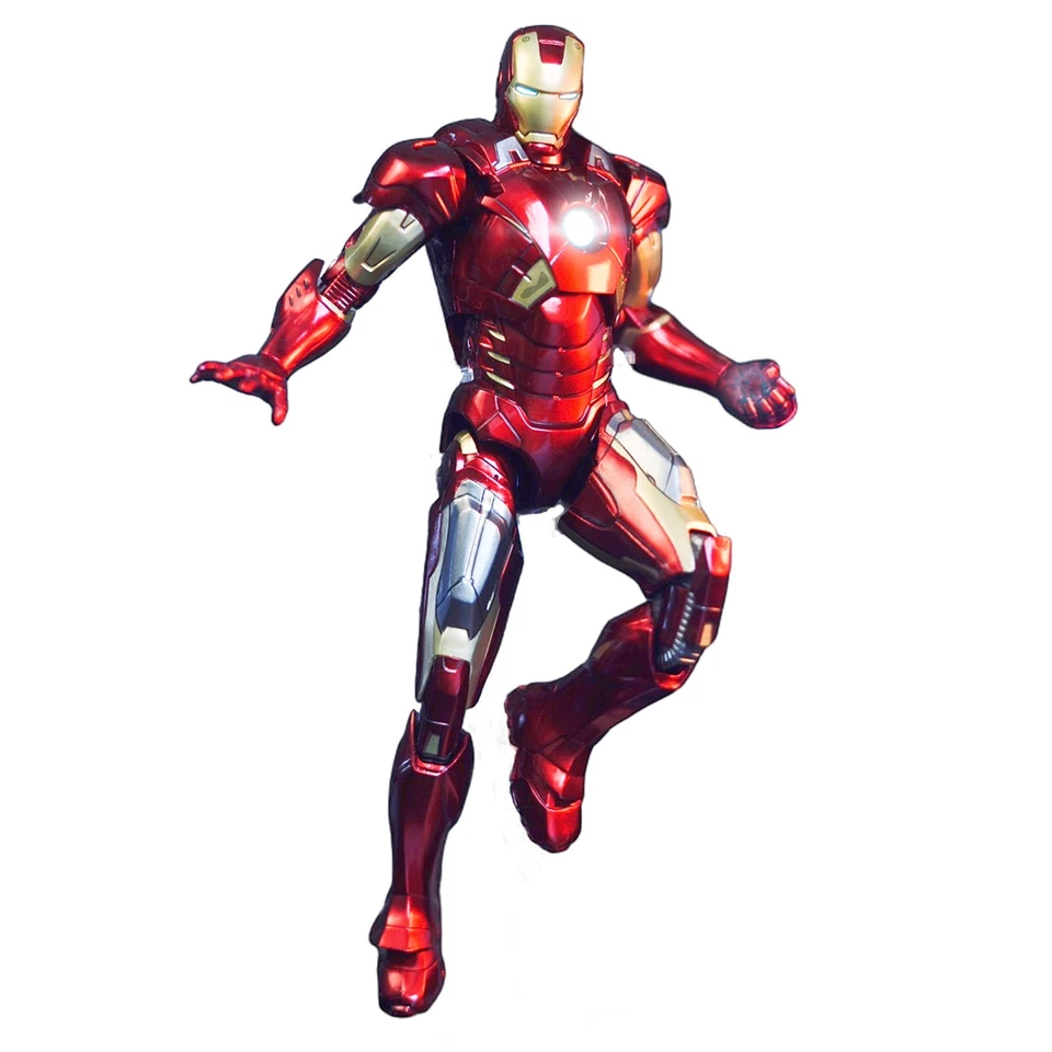 Marvel Avengers Iron Man Mark 3 MK3 Ironman Toy LED Light Action Figure Model - Image 2 of 4
