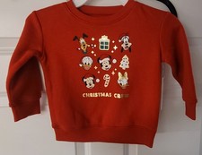 Jumping Beans Disney Mickey Christmas Crew Fleece Sweatshirt - 18 Months - Red