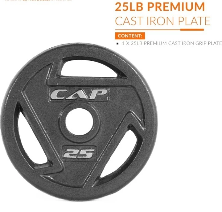 ¡ENVÍO GRATUITO! Placa de peso olímpica de 25 libras CAP Barbell de 2 pulgadas Foto 2 de 4