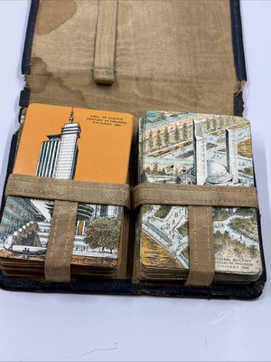 1933 Chicago World's Fair Souvenir Playing Cards Deck Box Century of Progress 2