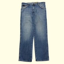 Jeans Uomo Wrangler W34 Segni di Usura Regular