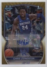 2022-23 Bowman U Chrome Prospect Gold Refractor 43/50 Chris Livingston Auto 1by8