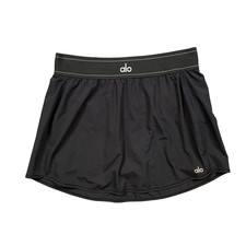 Alo Yoga Skort Womens M Medium Black Match Point Tennis Built In Liner Shorts