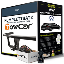 Für VW Golf 7 Typ 5G1 Anhängerkupplung starr +eSatz 7pol 08.2012-03.2021 Set NEU