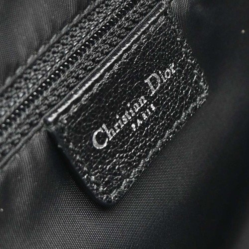 Christian Dior Black Floral Embroidered Trotter Handbag 08-RU-0035 116483 - Afbeelding 9 van 10