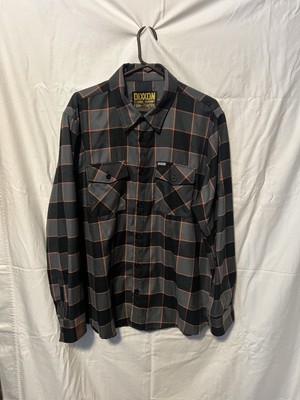 Dixxon Flannel XL Mens Gray Black Plaid Shirt Form And Function Button Up