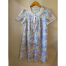 Nightgown Womens Character Floral Vintage Lace Trim Butterfly Grandmacore