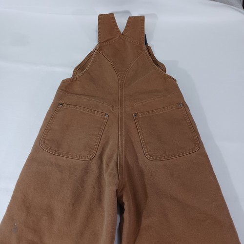 Carhartt Youth Boy's Size 8 Tan/Brown Cotton Blend Double Knee Overall Bib - Picture 14 of 22